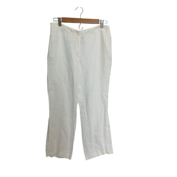 Rafaella Pants - Rafaellla Linen Pants White  Petites Size 6P